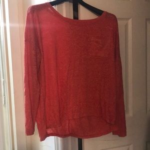 Pink long sleeve top